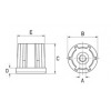 Lamellenstop robust rund mit Innengewinde [280-1] (280041922016)
